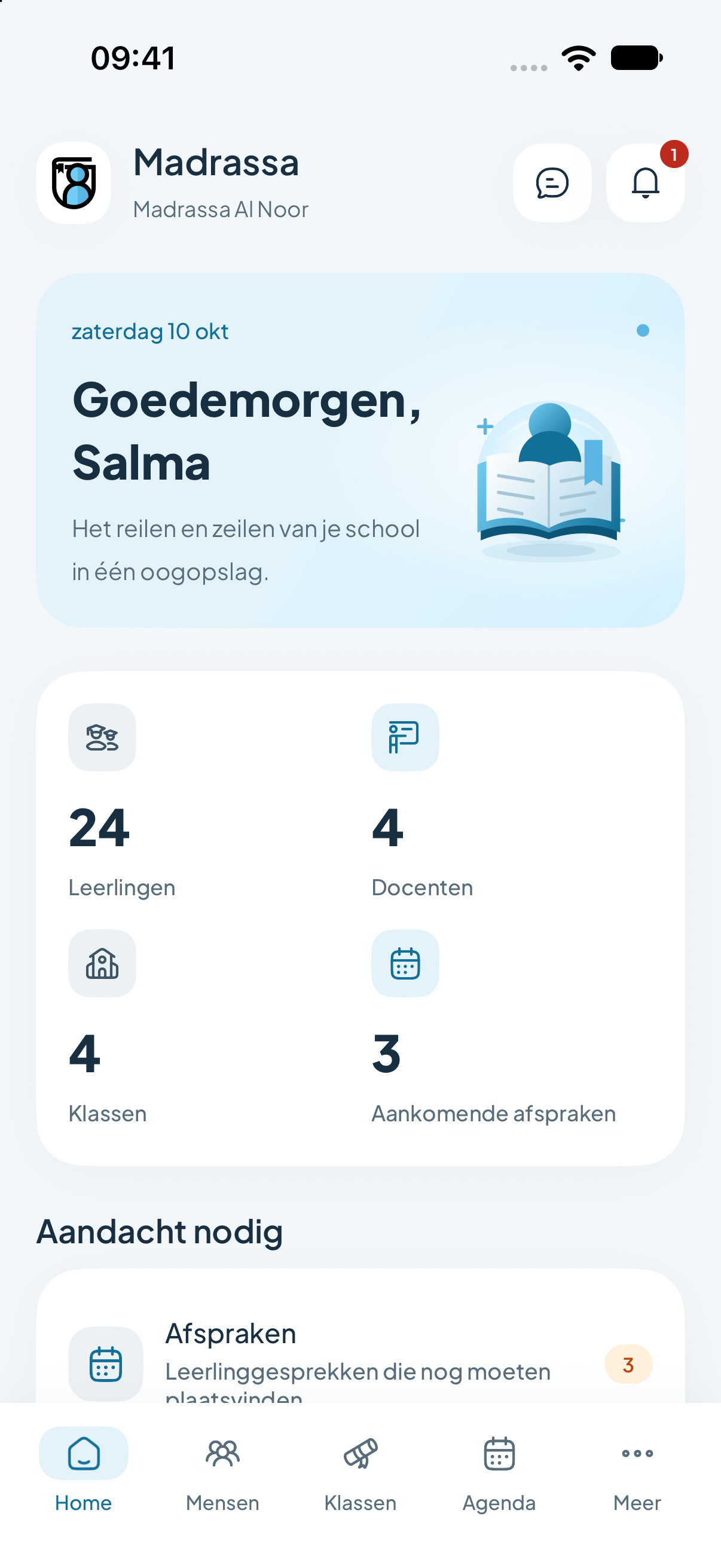 De app voor schoolbeheer